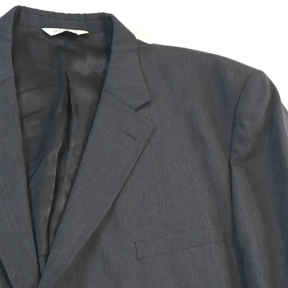 Pronto Uomo 54L 46x30 Charcoal Gray 100% Wool Mens Jacket Pants Suit